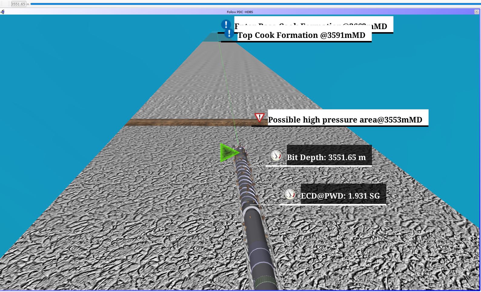 Illustration of Drill Well In Simulator